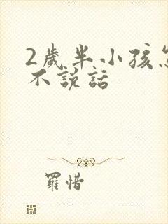 2岁半小孩怎么不说话