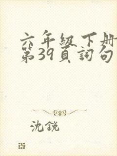 六年级下册语文第39页词句段运用