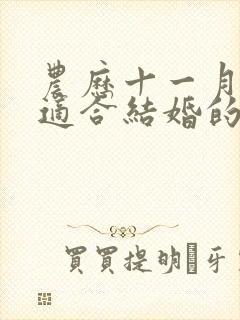 农历十一月哪天适合结婚的日子