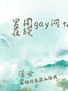 男同gay网站在线