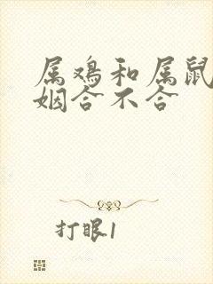 属鸡和属鼠的婚姻合不合