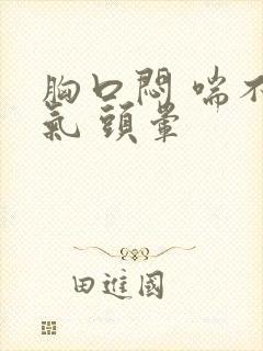 胸口闷 喘不上气 头晕