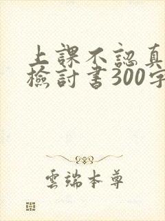 上课不认真听课检讨书300字