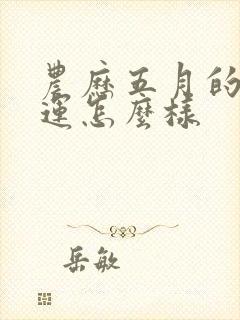 农历五月的牛命运怎么样