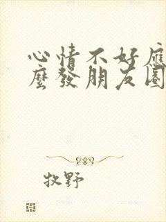 心情不好应该怎么发朋友圈