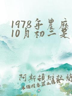 1978年农历10月初二是什么星座