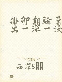 排卵期验孕棒测出一深一浅