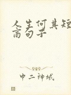 人生何其短高情商句子