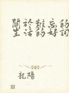 关于难忘的小学生活的好词好句