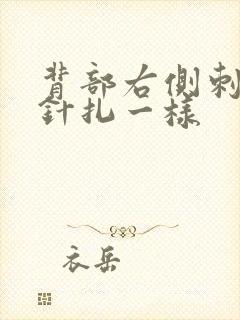 背部右侧刺痛感针扎一样