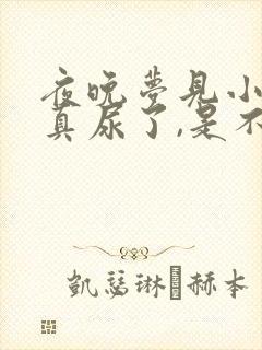 夜晚梦见小便,真尿了,是不是有病了