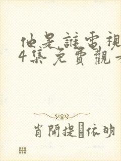 他是谁电视剧24集免费观看全集