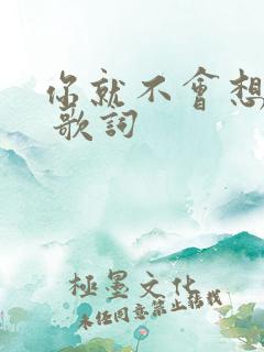 你就不会想起我 歌词