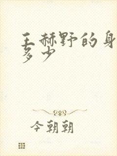 王赫野的身高是多少