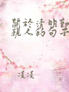 关于清明节思念亲人的句子