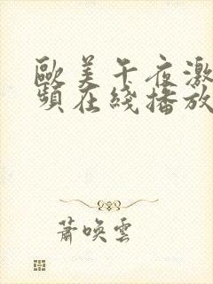 欧美午夜激情视频在线播放