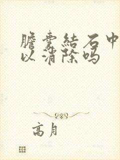 胆囊结石中药可以消除吗