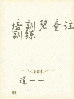 培训儿童注意力训练