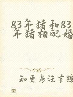 83年猪和83年猪相配婚姻如何