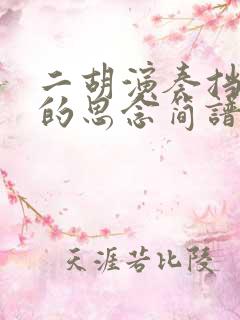 二胡演奏挡不住的思念简谱