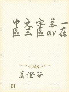 中文字幕一区二区三区av在线