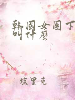 韩国女团下蹲舞叫什么