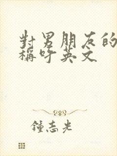 对男朋友的亲密称呼英文