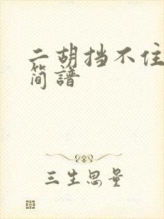 二胡挡不住思念简谱