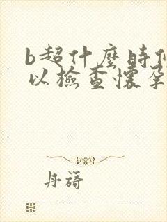 b超什么时候可以检查怀孕