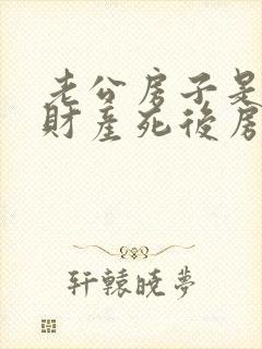 老公房子是婚前财产死后房子归谁