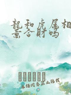 龙和虎属相做生意合财吗