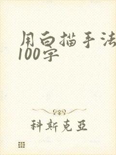 用白描手法写人100字