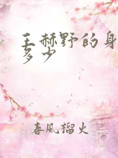 王赫野的身高是多少