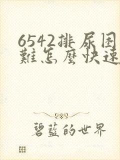 6542排尿困难怎么快速解决