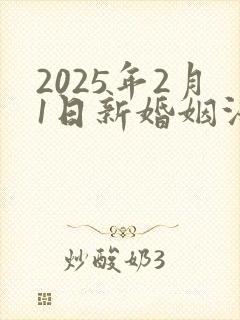 2025年2月1日新婚姻法财产分割