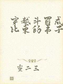 穿越斗罗成为比比东的弟子的小说