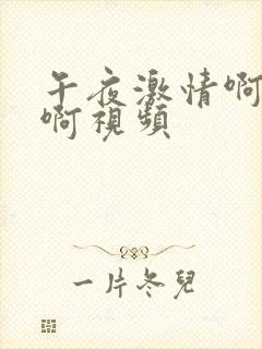 午夜激情啊啊啊啊视频