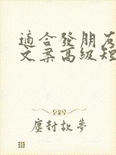 适合发朋友圈的文案高级短句