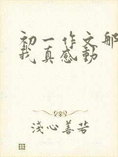 初一作文那一次我真感动