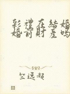 彩礼在结婚前算婚前财产吗