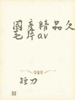 国产精品久久久毛片av