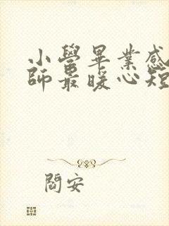 小学毕业感恩老师最暖心短句