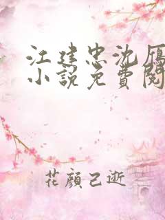 江建忠沈雁飞的小说免费阅读全文