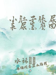 小肚子胀尿不出来尿怎么回事