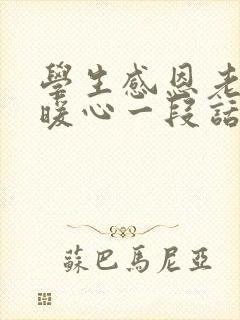 学生感恩老师最暖心一段话