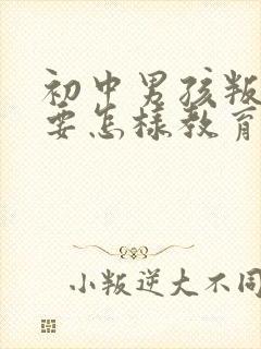 初中男孩叛逆期要怎样教育或开导呢