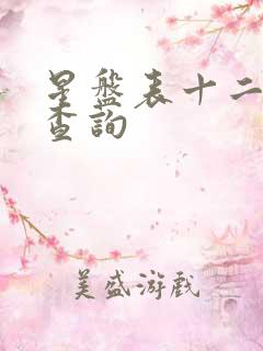 星盘表十二星座查询