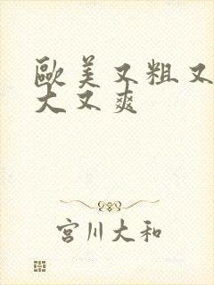 欧美又粗又硬又大又爽