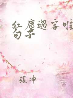 红尘过客唯美的句子