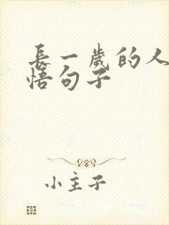 长一岁的人生感悟句子